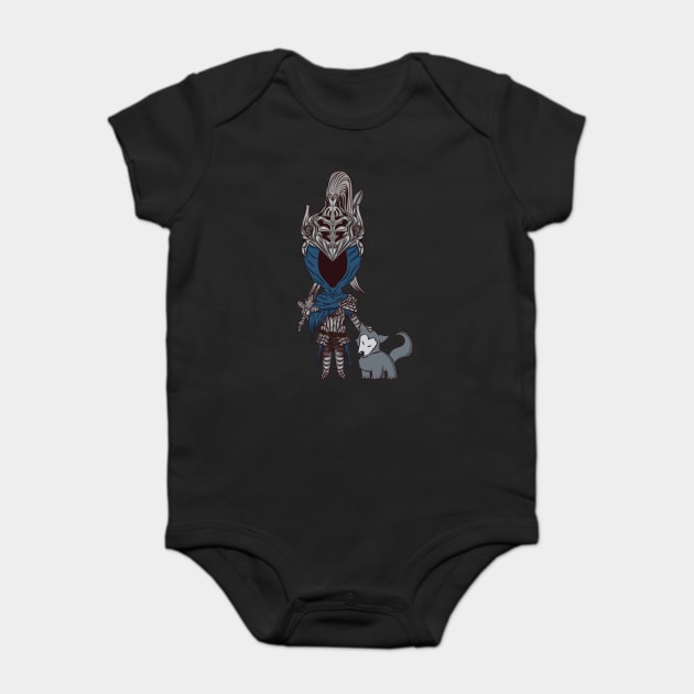 Artorias and Sif Baby Bodysuit by dixieulquiorra